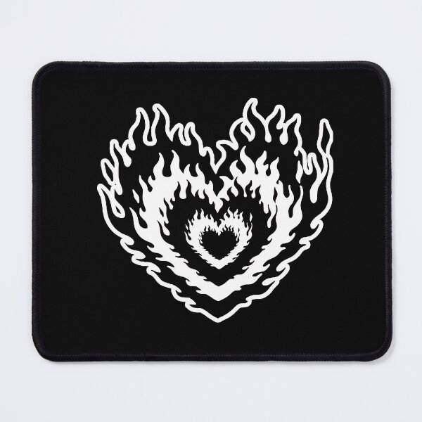 Item preview, Layered Aesthetic Black & White Burning Hearts designed and sold by CamilasPrints.