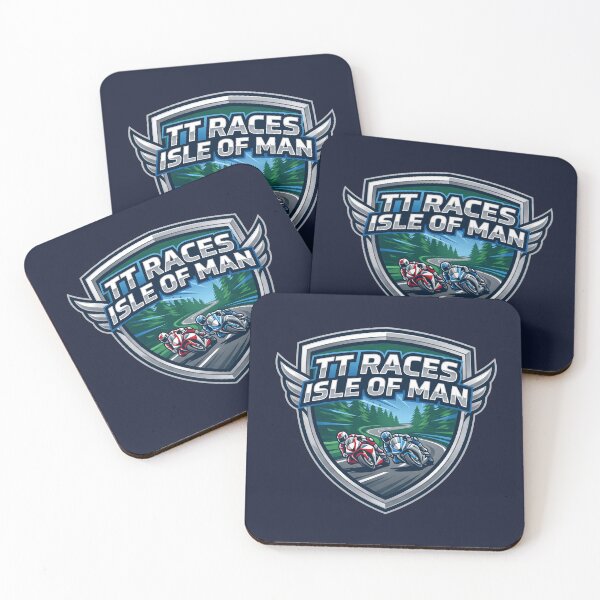Item preview, Isle of Man TT Races Winged Shield Motorcycle Racing designed and sold by KiwiRider.