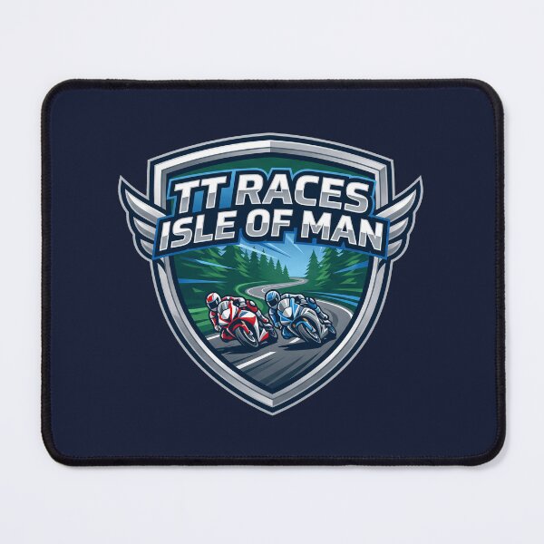 Item preview, Isle of Man TT Races Winged Shield Motorcycle Racing designed and sold by KiwiRider.