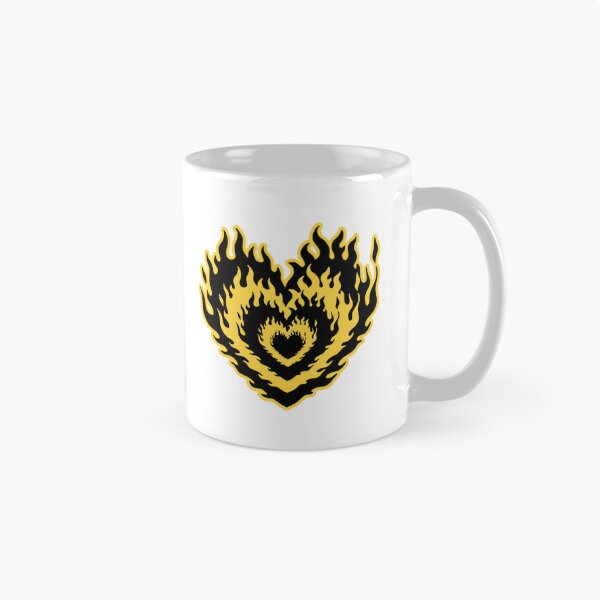 Item preview, Layered Aesthetic Black & Yellow Burning Hearts designed and sold by CamilasPrints.