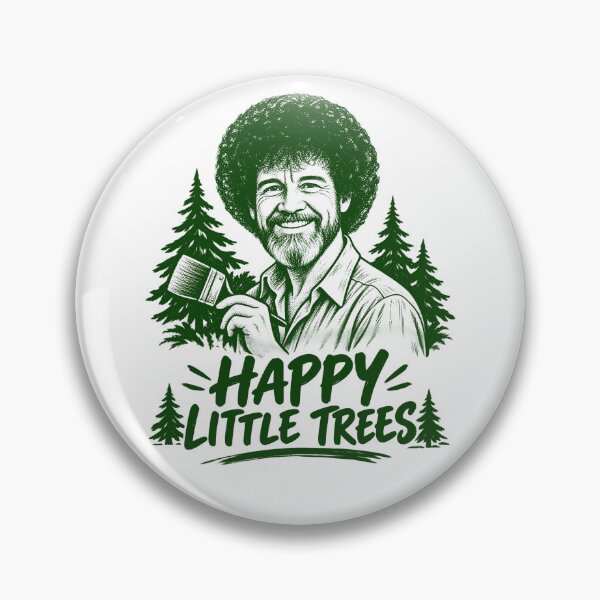 Item preview, Bob Ross Happy Little Trees Vintage Painter designed and sold by karamram.