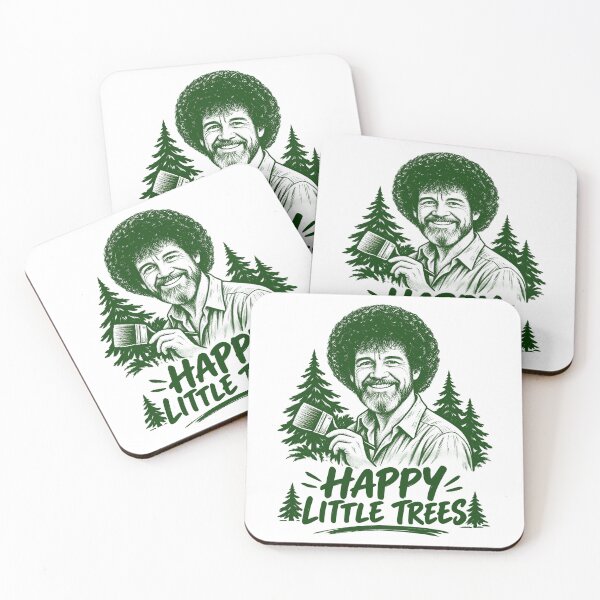 Artikelvorschau, Bob Ross Happy Little Trees Vintage Painter entworfen und verkauft von karamram.