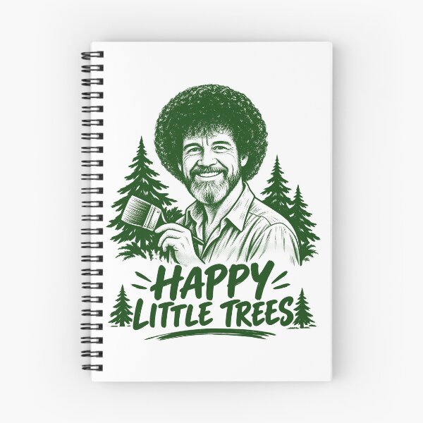 Item preview, Bob Ross Happy Little Trees Vintage Painter designed and sold by karamram.