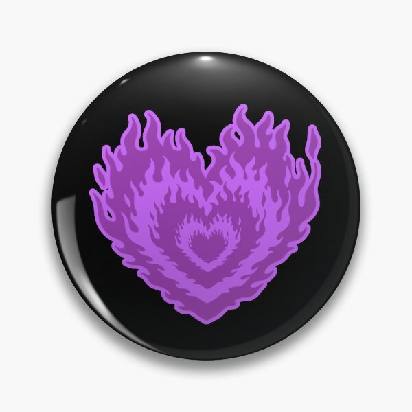 Item preview, Layered Aesthetic Purple Burning Hearts designed and sold by CamilasPrints.