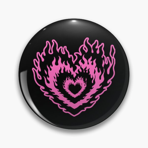 Item preview, Layered Aesthetic Black & Pink Burning Hearts designed and sold by CamilasPrints.