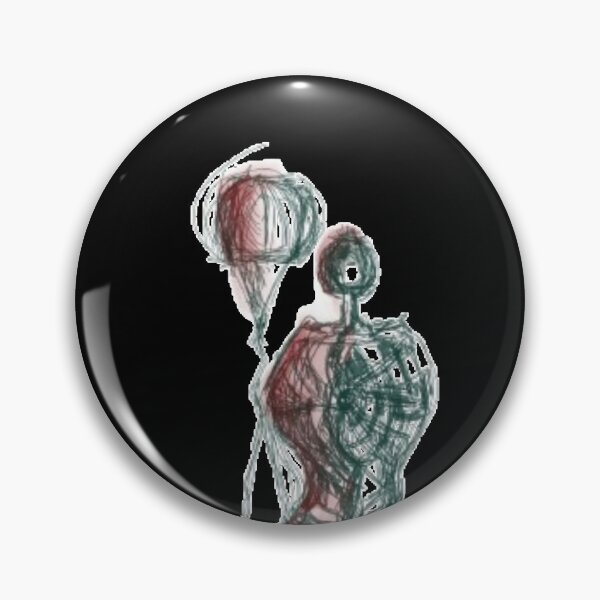 Item preview, Concept Art Lady With Balloon - Abstract Scribble Silhouette designed and sold by DwellerArt.