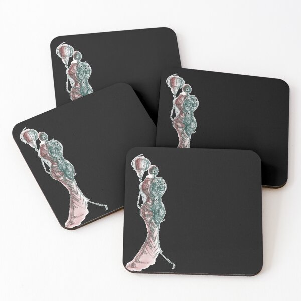 Item preview, Concept Art Lady With Balloon - Abstract Scribble Silhouette designed and sold by DwellerArt.
