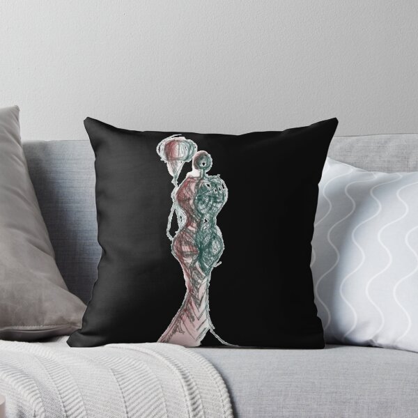 Item preview, Concept Art Lady With Balloon - Abstract Scribble Silhouette designed and sold by DwellerArt.