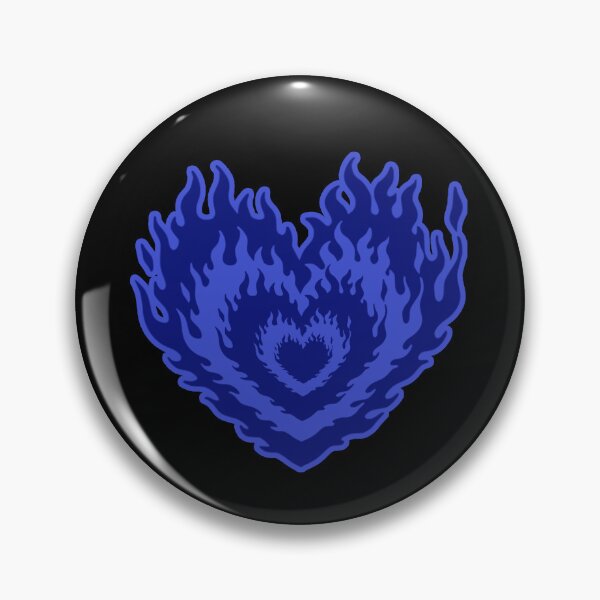 Item preview, Layered Aesthetic Dark Blue Burning Hearts designed and sold by CamilasPrints.