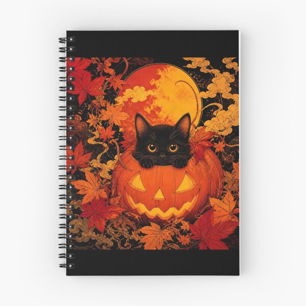 Item preview, Black Cat in Halloween Pumpkin designed and sold by Shelley Loewnau-Jones Studio.