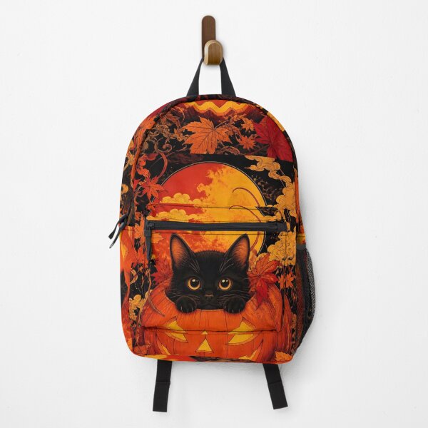 Item preview, Black Cat in Halloween Pumpkin designed and sold by Shelley Loewnau-Jones Studio.