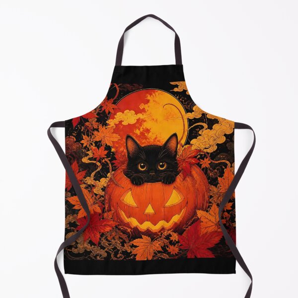 Item preview, Black Cat in Halloween Pumpkin designed and sold by Shelley Loewnau-Jones Studio.