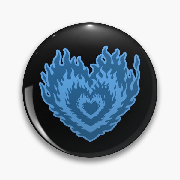 Item preview, Layered Aesthetic Blue Burning Hearts designed and sold by CamilasPrints.