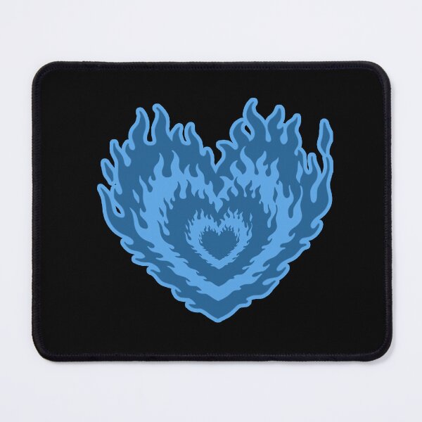 Item preview, Layered Aesthetic Blue Burning Hearts designed and sold by CamilasPrints.