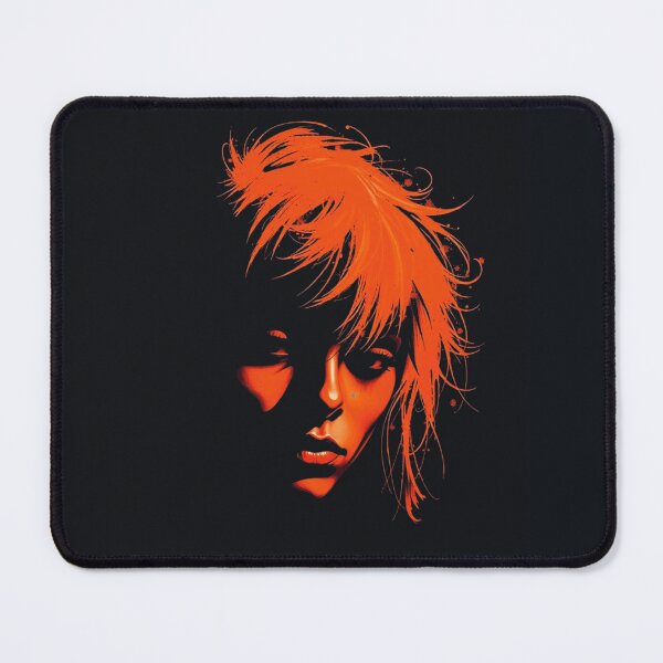 Item preview, Cyberpunk Neon Orange Shadow Portrait designed and sold by ERODED SELF.