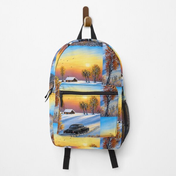 Item preview, Sunset Drive Through Snowy Countryside in a Classic Car designed and sold by MarlinMatt.