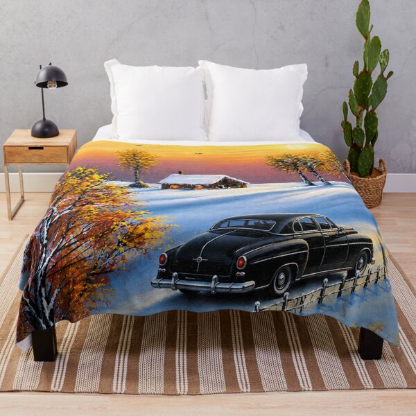 Item preview, Sunset Drive Through Snowy Countryside in a Classic Car designed and sold by MarlinMatt.