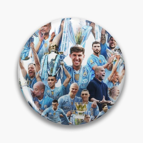 Item preview, Manchester City Champions Trophy Collage Football Art designed and sold by annaarthk.