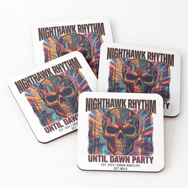 Item preview, Nighthawk Rhythm - Until Dawn Party Neon Skull designed and sold by rich-moda.