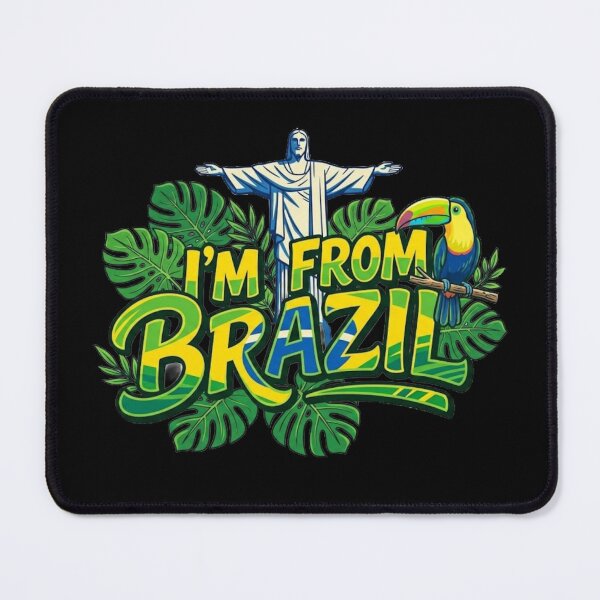 Item preview, I'm From Brazil - Christ the Redeemer and Tropical Toucan designed and sold by conamor-bymel.