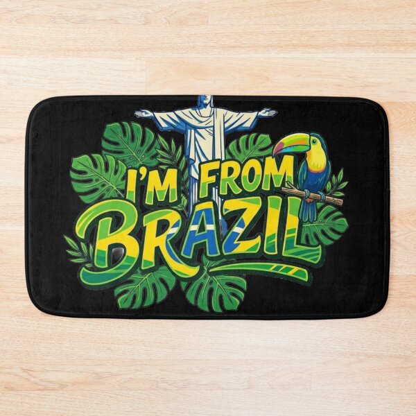 Item preview, I'm From Brazil - Christ the Redeemer and Tropical Toucan designed and sold by conamor-bymel.