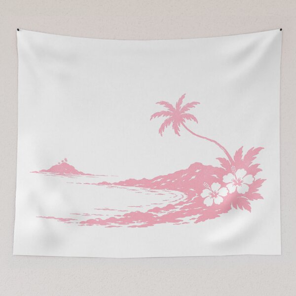 Item preview, Pink Tropical Beach Island Aesthetic designed and sold by trajeado14.