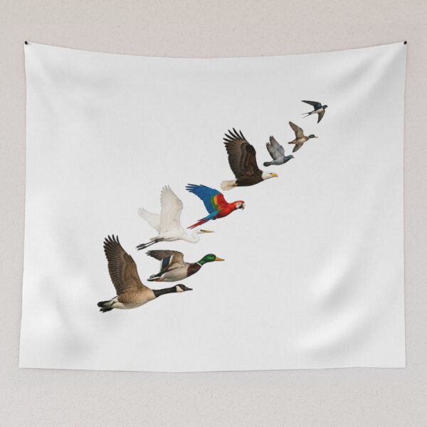 Item preview, Flock of Diverse Flying Birds in Migration designed and sold by Snurly.