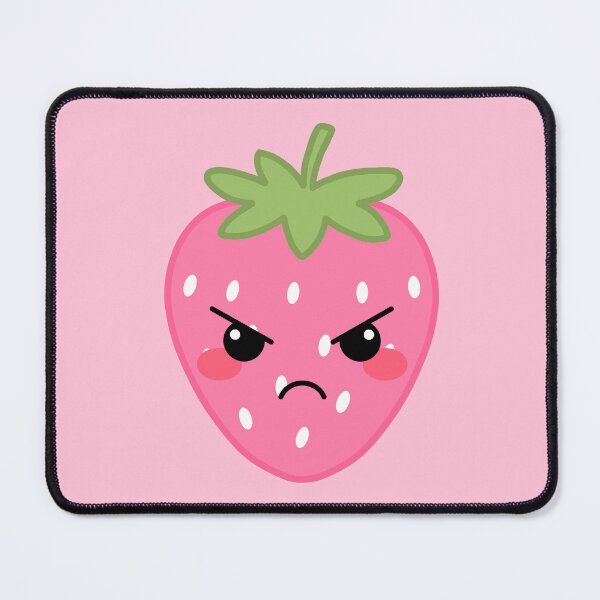 Item preview, Grumpy Angry Pink Strawberry designed and sold by SlimyFish.