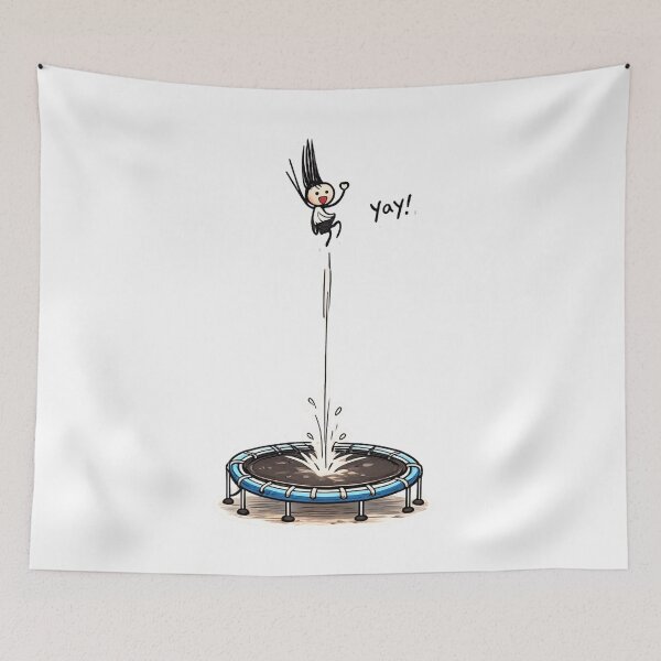 Item preview, Cute Trampoline Jumping Yay designed and sold by waikibi ⭐⭐⭐⭐⭐.