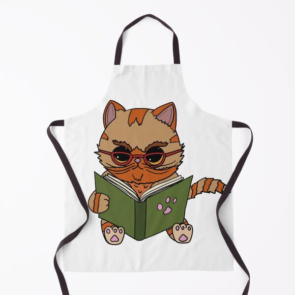 Item preview, kawaii cat reading a book designed and sold by Insomnie.