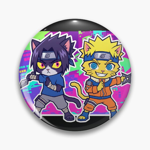 Artikelvorschau, Neon Cyberpunk Ninja Cats: Ein lebendiges Shinobi-Kampfduo entworfen und verkauft von CuteKats.