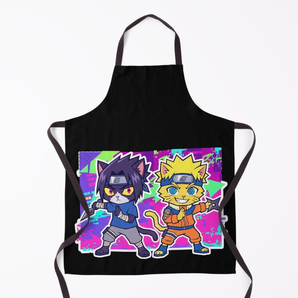 Item preview, Neon Cyberpunk Ninja Cats: Vibrant Shinobi Battle Duo designed and sold by CuteKats.