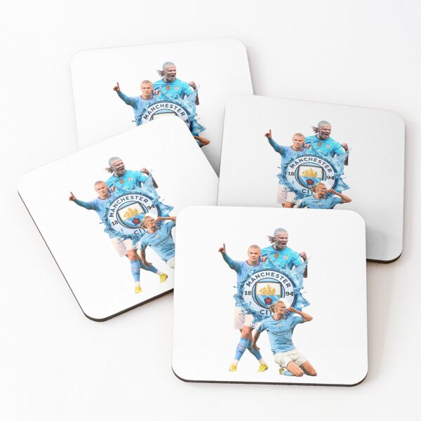 Item preview, Erling Haaland Manchester City Splash Football Art Poster designed and sold by annaarthk.