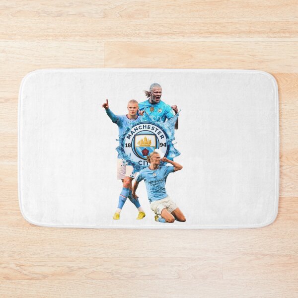 Item preview, Erling Haaland Manchester City Splash Football Art Poster designed and sold by annaarthk.