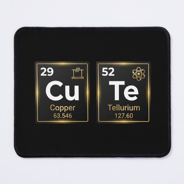 Item preview, lean periodic table tiles for Cu (Copper) and Te (Tellurium) with atomic numbers (29 and 52). designed and sold by BestCoolStuff.