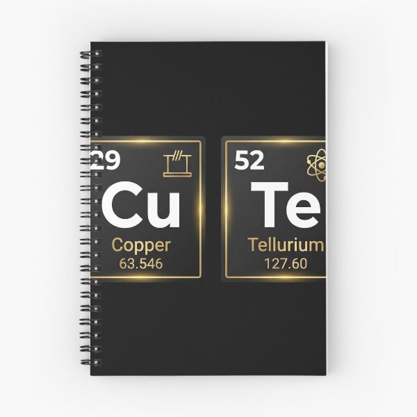 Item preview, lean periodic table tiles for Cu (Copper) and Te (Tellurium) with atomic numbers (29 and 52). designed and sold by BestCoolStuff.