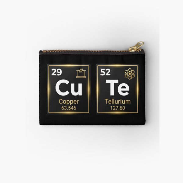 Item preview, lean periodic table tiles for Cu (Copper) and Te (Tellurium) with atomic numbers (29 and 52). designed and sold by BestCoolStuff.