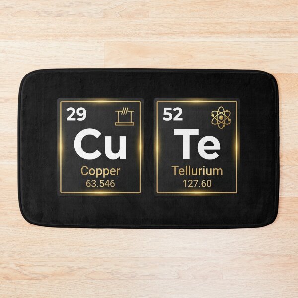 Item preview, lean periodic table tiles for Cu (Copper) and Te (Tellurium) with atomic numbers (29 and 52). designed and sold by BestCoolStuff.