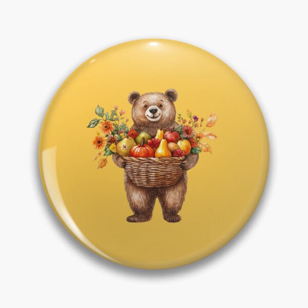 Item preview, Bear with Harvest Basket designed and sold by briaddy.
