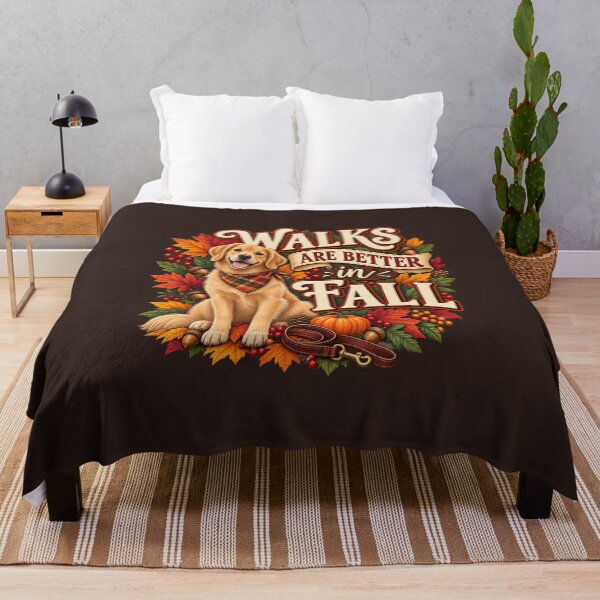 Item preview, Walks Are Better in Fall – Autumn Dog Lover Design designed and sold by astersgraphics.