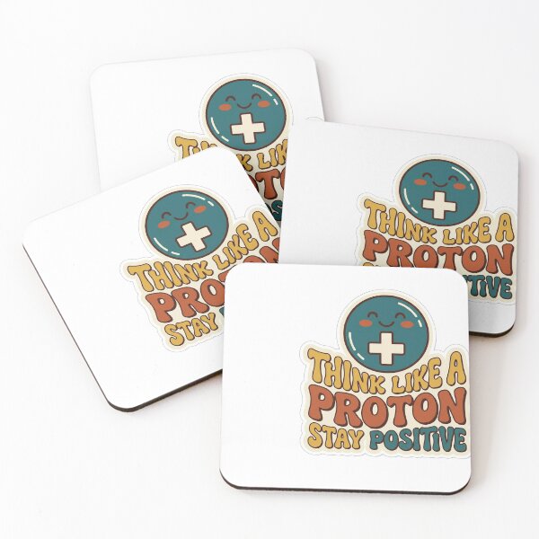 Item preview, "Think Like a Proton, Stay Positive" (Smiley Atom) designed and sold by BestCoolStuff.