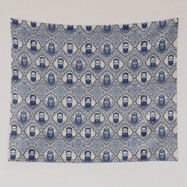 Item preview, Gay Bear Viking Pattern – Bearded Men & Norse Warrior Vintage Art designed and sold by ZhivanCrimson.