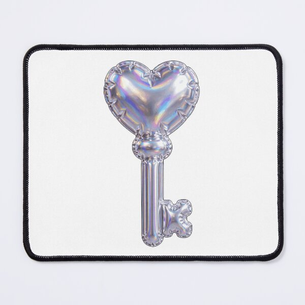 Item preview, Puffy Chrome Balloon Heart Key designed and sold by Teeny Quities.