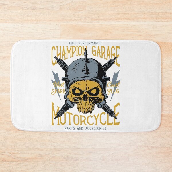 Item preview, Vintage Biker Skull Spark Plug Custom Garage Motorcycle Graphic designed and sold by heedooppod.