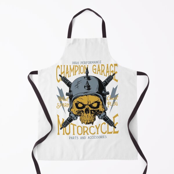 Item preview, Vintage Biker Skull Spark Plug Custom Garage Motorcycle Graphic designed and sold by heedooppod.