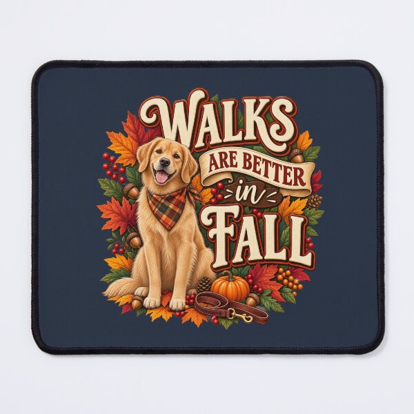 Item preview, Walks Are Better in Fall – Autumn Dog Lover Design designed and sold by astersgraphics.