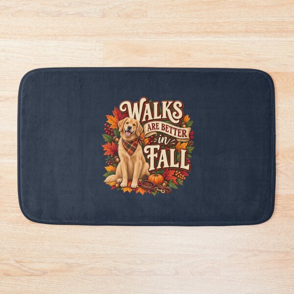 Item preview, Walks Are Better in Fall – Autumn Dog Lover Design designed and sold by astersgraphics.