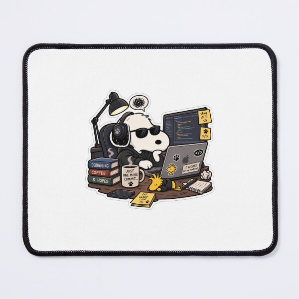 Item preview, Snoopy Programmer Sticker designed and sold by CROFTARTS.