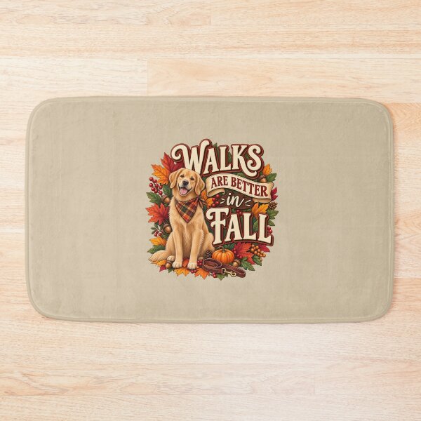 Item preview, Walks Are Better in Fall – Autumn Dog Lover Design designed and sold by astersgraphics.