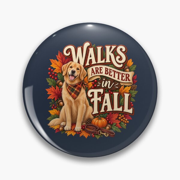 Item preview, Walks Are Better in Fall – Autumn Dog Lover Design designed and sold by astersgraphics.